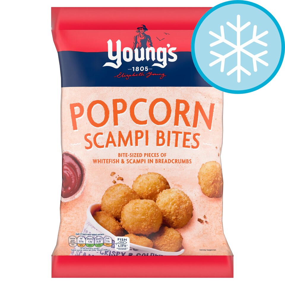 Youngs Popcorn Scampi Bites 300G