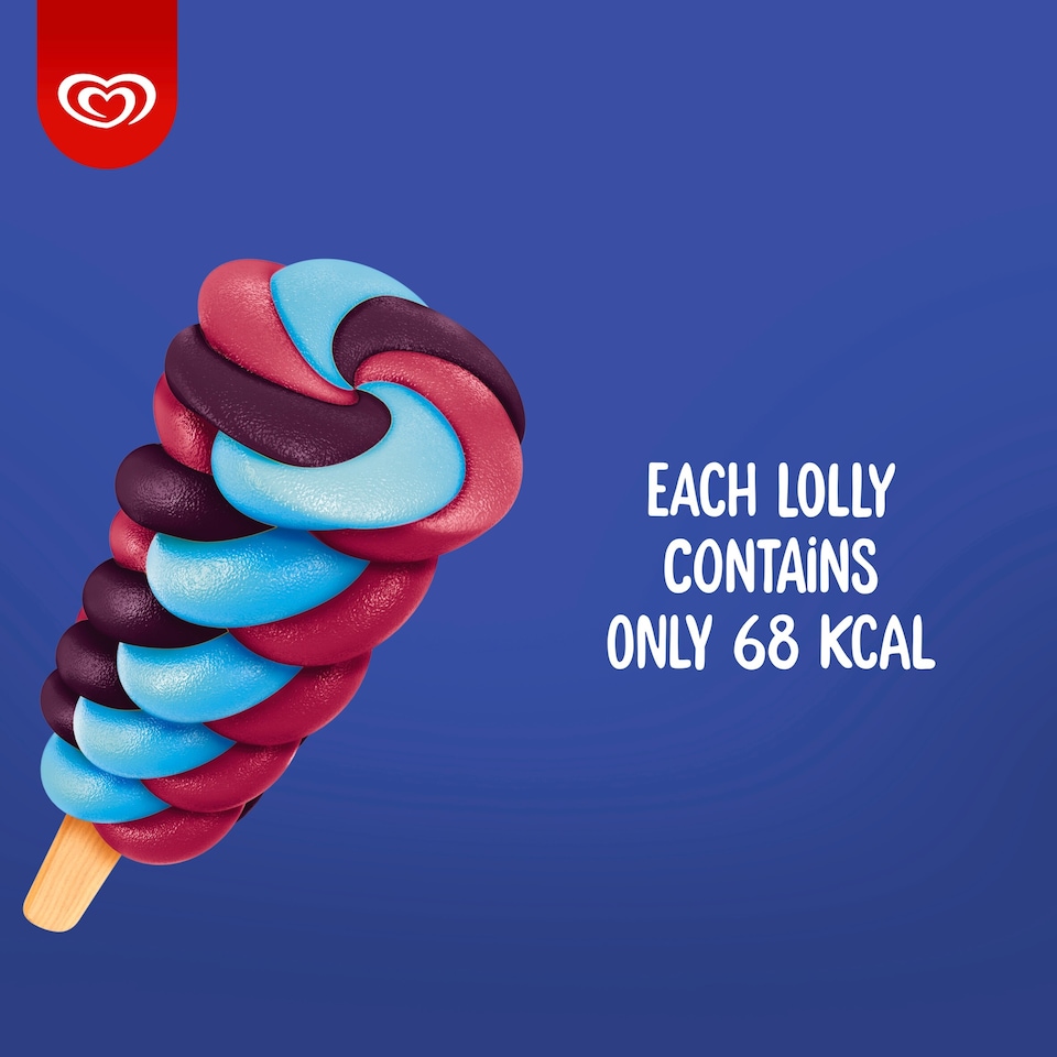 image 1 of Wall's Twister Berrylicious Ice Lollies 4x70ml