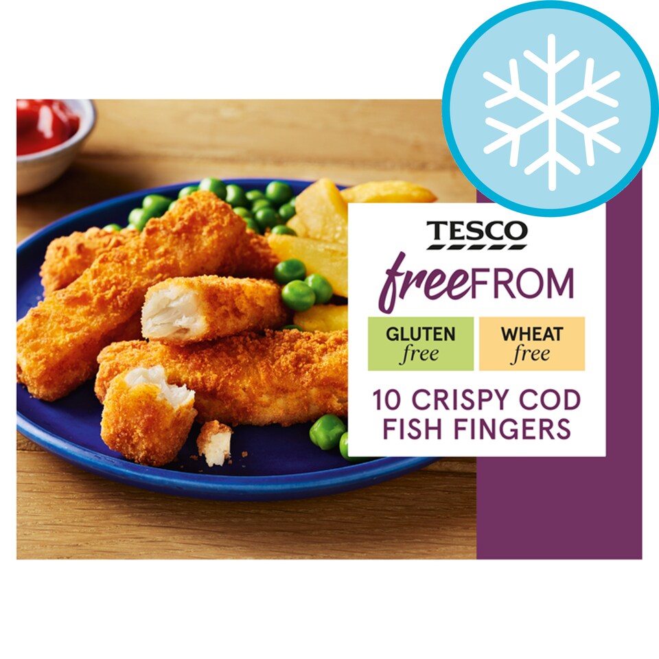 Tesco Free From 10 Crispy Cod Fish Fingers 300G