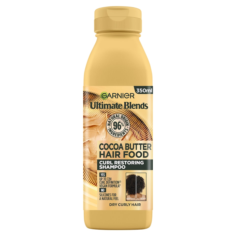 image 1 of Garnier Ultimate Blends Hair Food Cocoa Butter Shampoo 350Ml