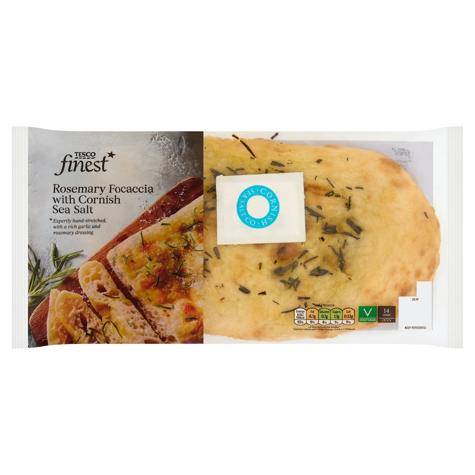 Tesco Finest Rosemary Focaccia with Cornish Sea Salt 280g