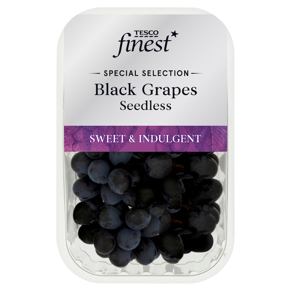 image 1 of Tesco Finest Black Grapes Seedless 400G