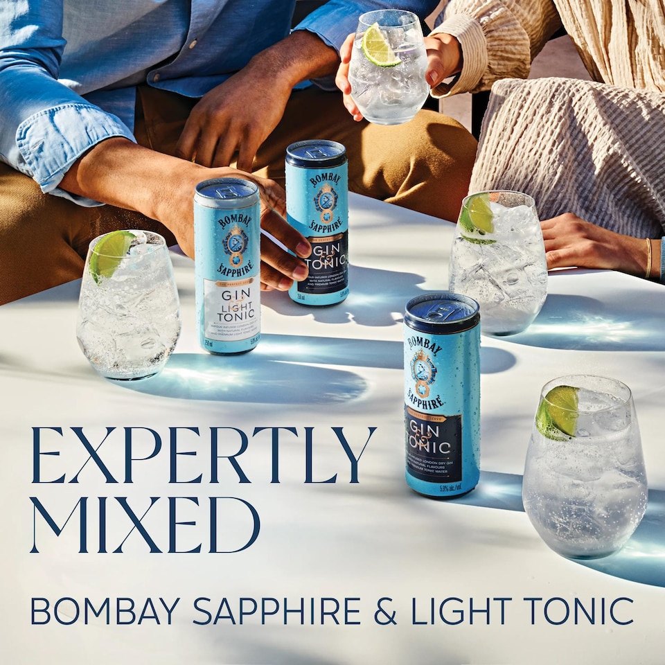 image 1 of Bombay Sapphire Gin & Light Tonic Ready To Drink 250ml