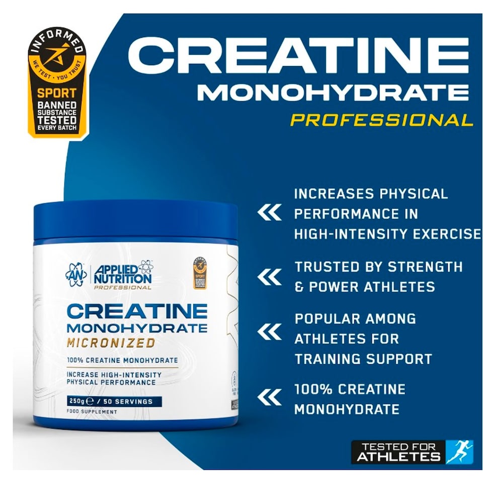 image 1 of Applied Nutrition Creatine Monohydrate Powder 250g