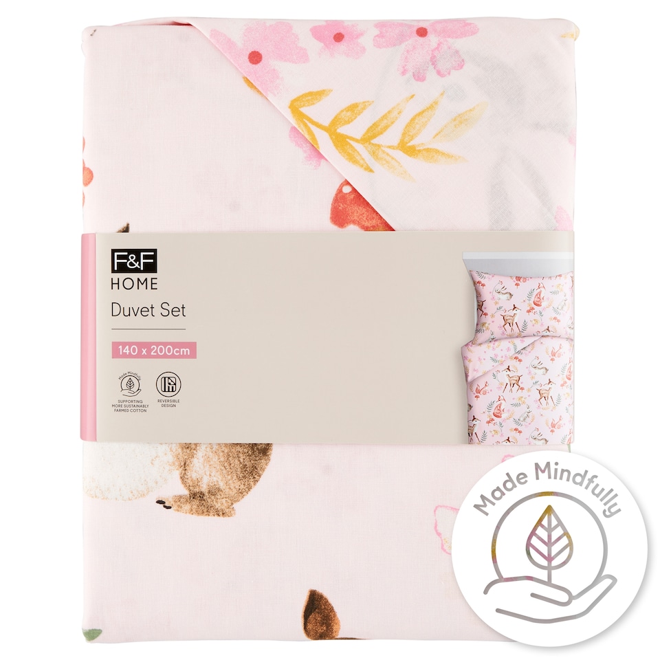 F&F Home Kids Woodland Duvet Set 140 x 200 cm
