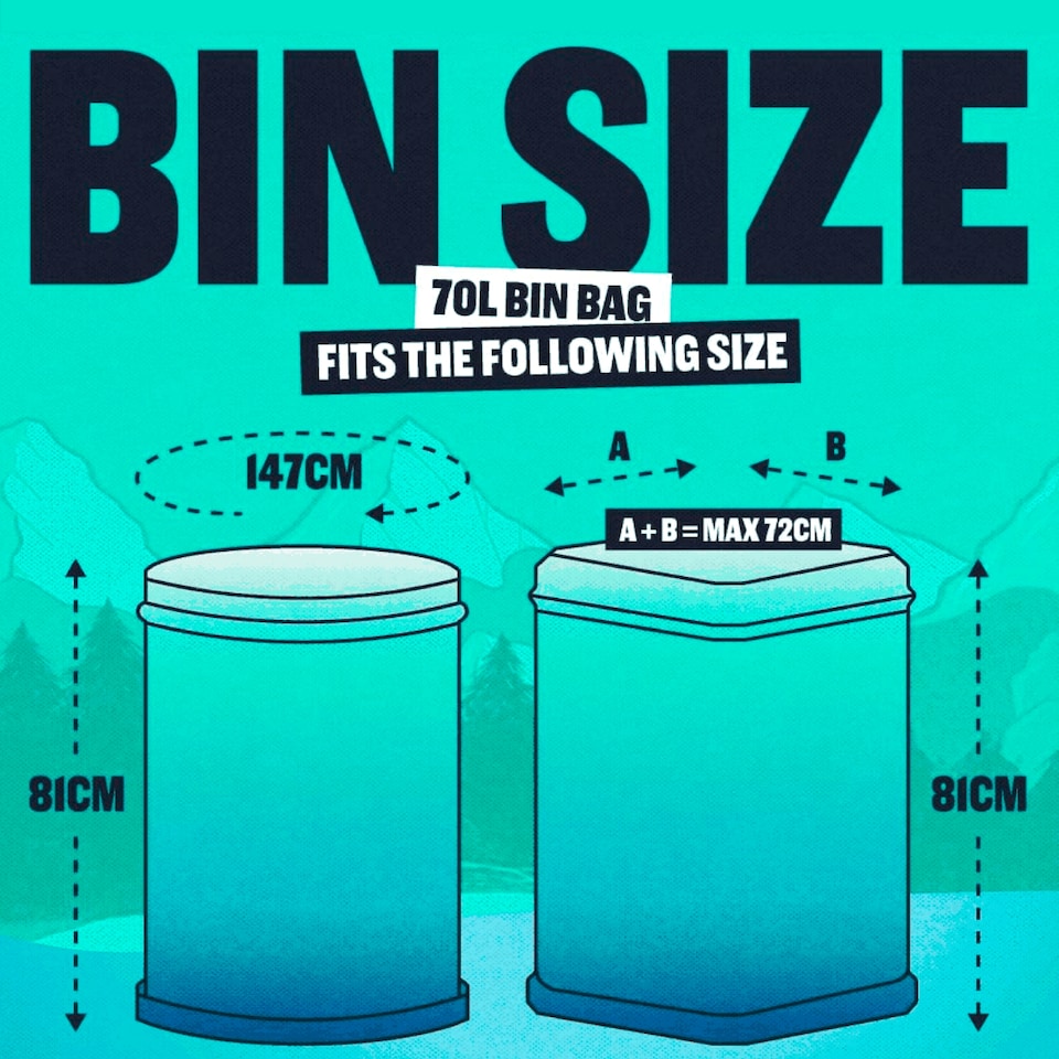 image 1 of Beast Super Strong Drawstring Bin Bags 70 Litre 10 Pack