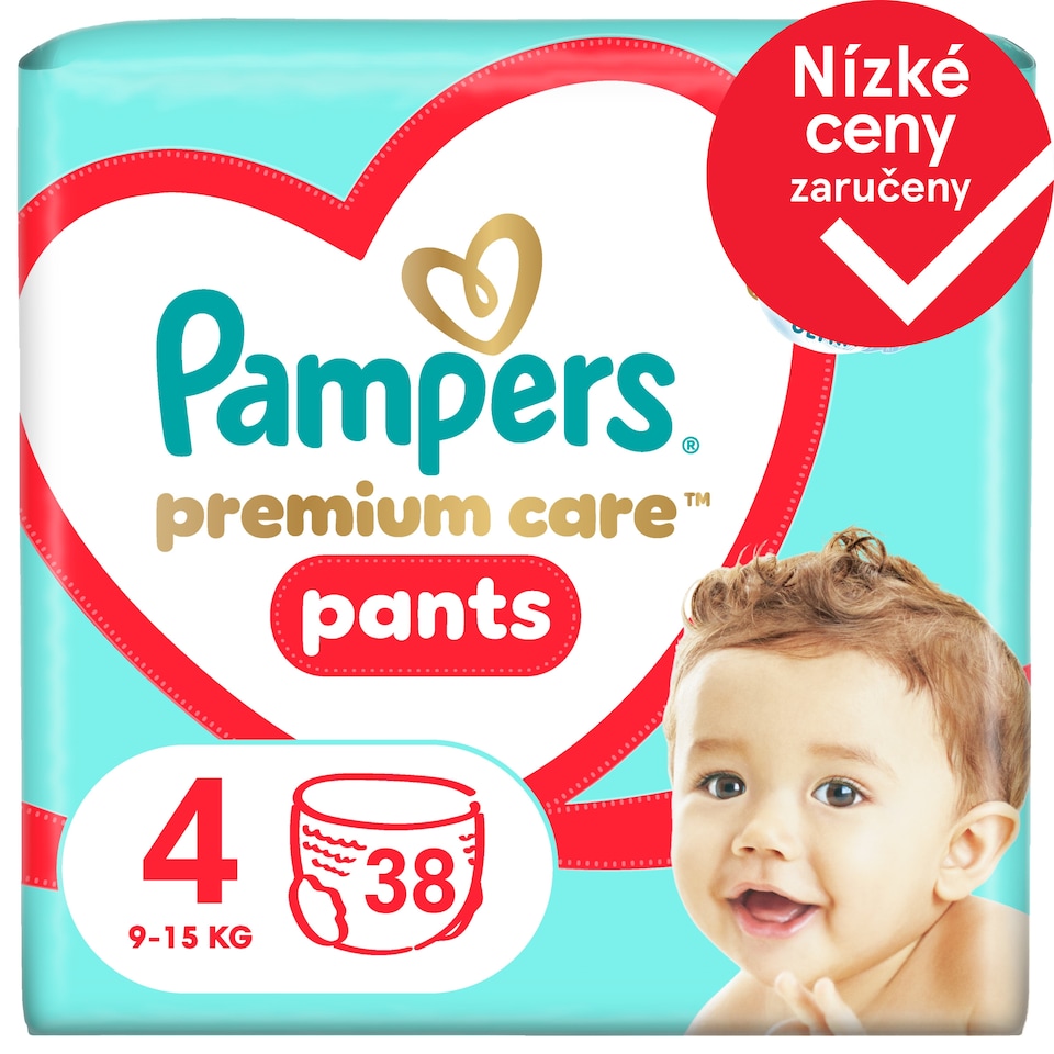 image 1 of Plenkové Kalhotky Pampers Premium Care Velikost 4, 38 Plenky, 9kg-15kg