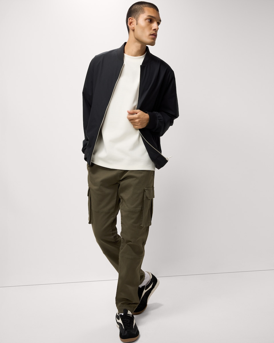 image 1 of F&F Cotton Rich Cuffed Cargo Trousers in Khaki
