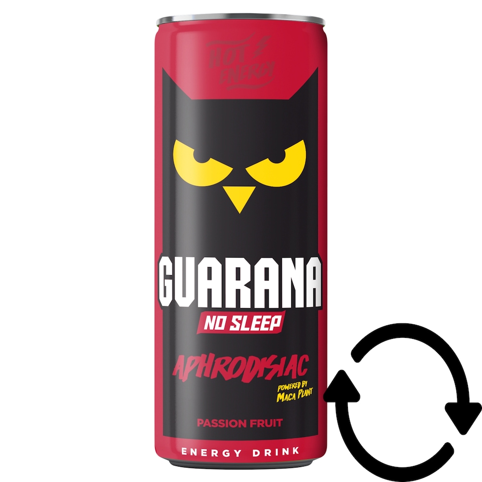 Guarana No Sleep Aphrodisiac passiógyümölcs ízű, szénsavas, alkoholmentes ital 250 ml