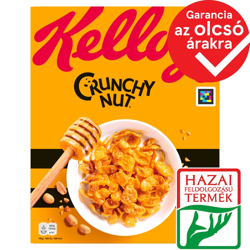 Kellogg's pirított kukoricapehely cukorral, földimogyoróval és mézzel 375 g 