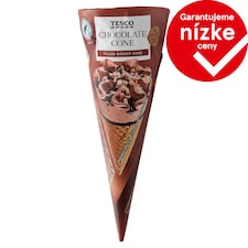 Tesco Mrazený krém čokoládový s čokoládovou príchuťou s kakaovou polevou 120 ml