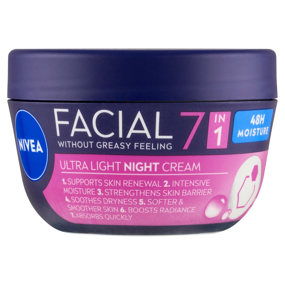Obrázek 1 pro produkt Nivea Facial 7 v 1 Hydratační noční krém 100ml