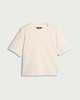 image 5 of F&F Pure Cotton Short Sleeved Crop Top in Cream