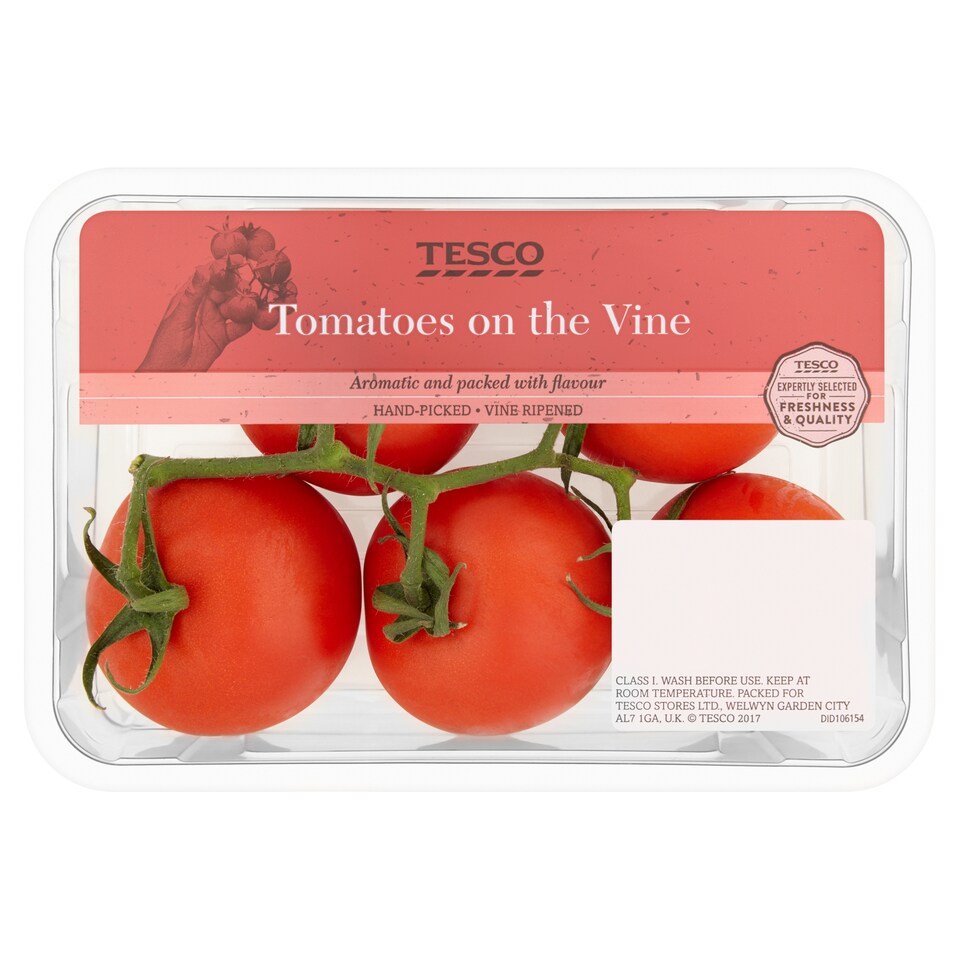 image 1 of Tesco Large On The Vine Tomatoes 450G