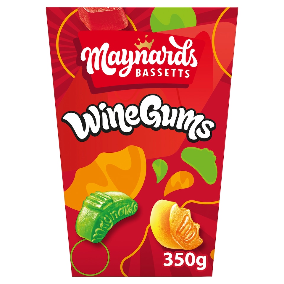 Maynards Bassetts Wine Gums Sweets Carton 350G