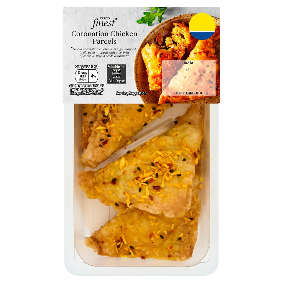 Tesco Finest Coronation Chicken Parcels 97g