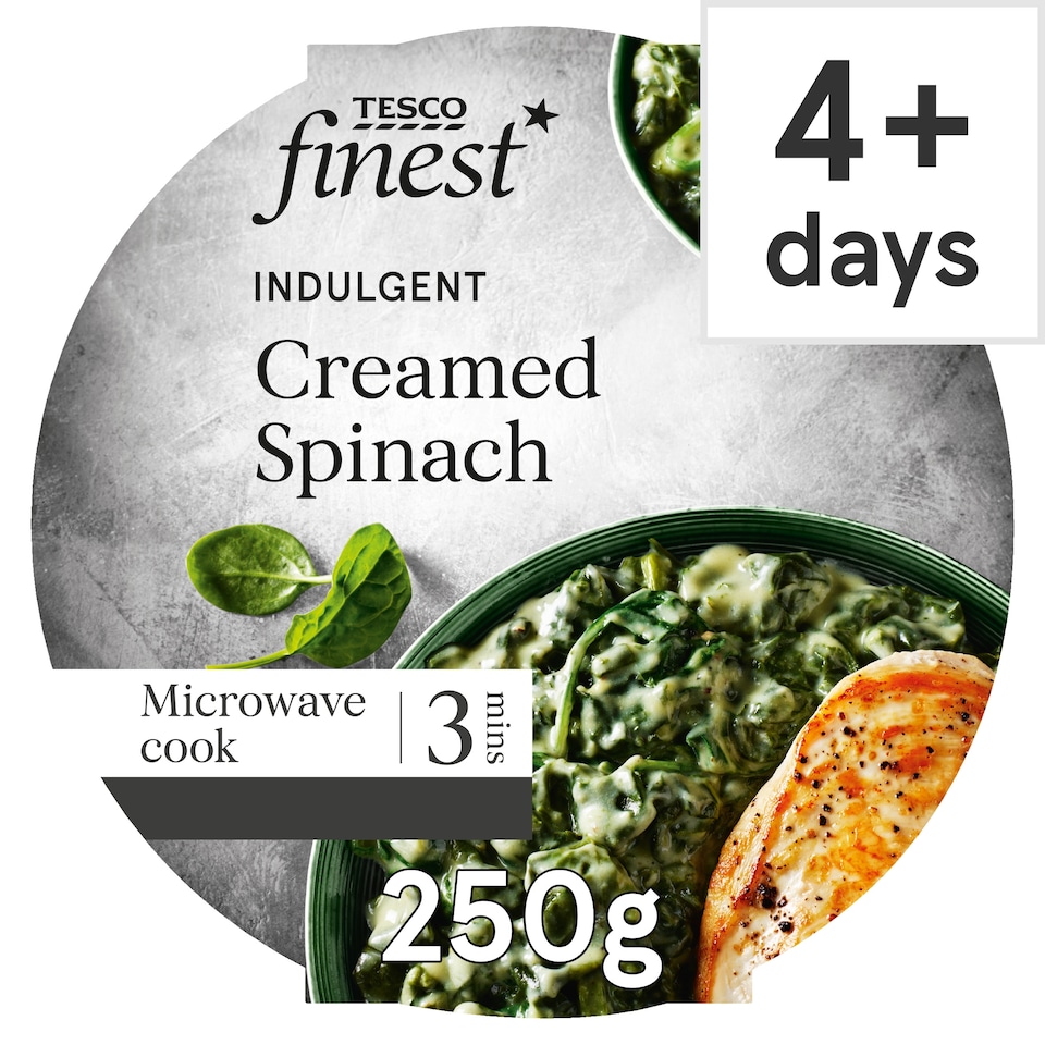 Tesco Finest Indulgent Creamed Spinach 250g
