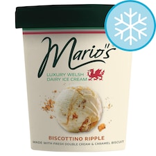 Mario's Biscottino Ripple Welsh Dairy Ice Cream 500ml