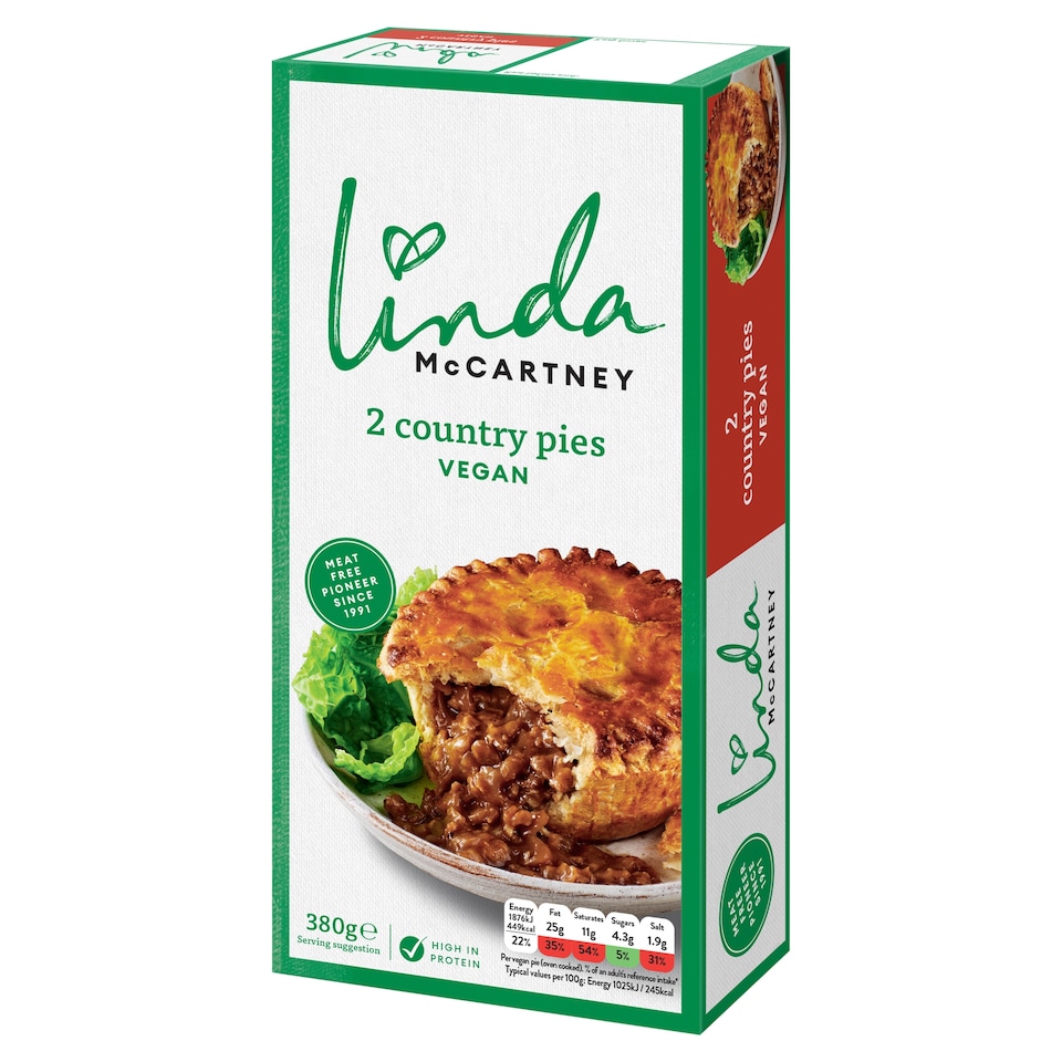 image 1 of Linda McCartney's 2 Vegetarian Country Pies 380g