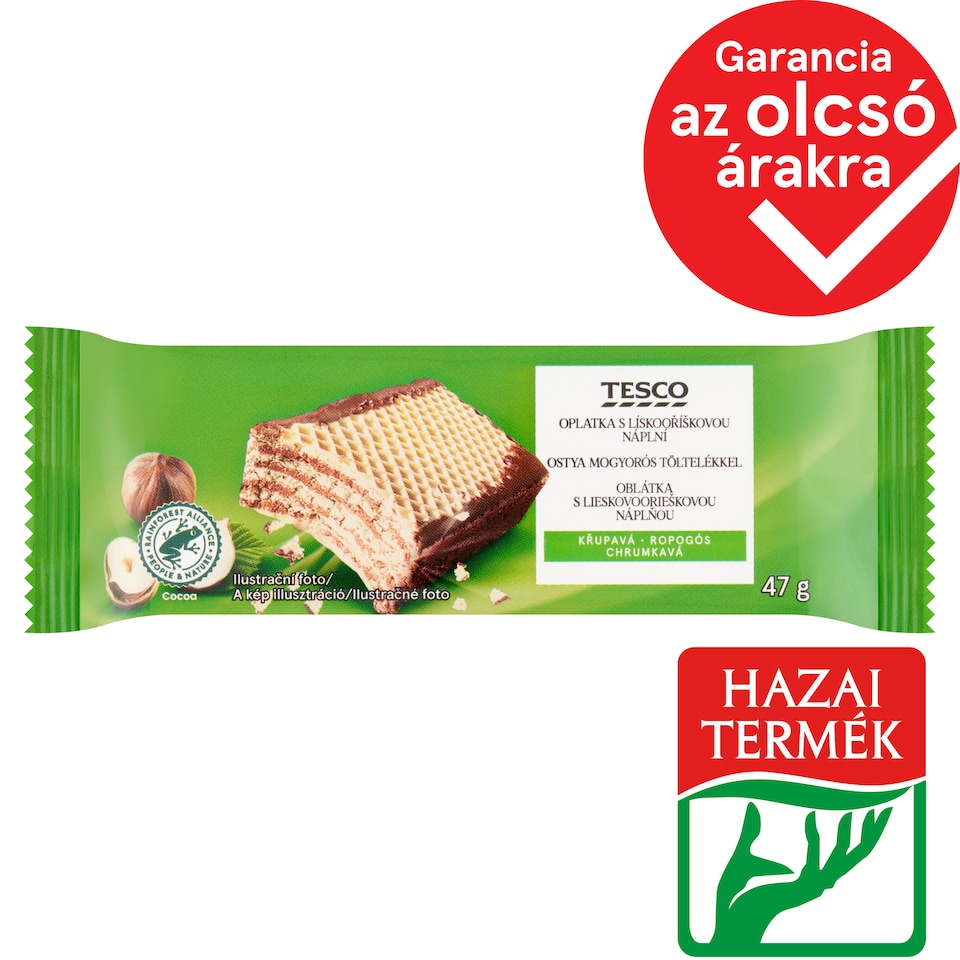 Tesco mogyorós krémmel töltött ostya 47 g