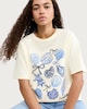 image 3 of OH ME OH MY Pure Cotton Seashell Print Oversized T-Shirt in Yellow