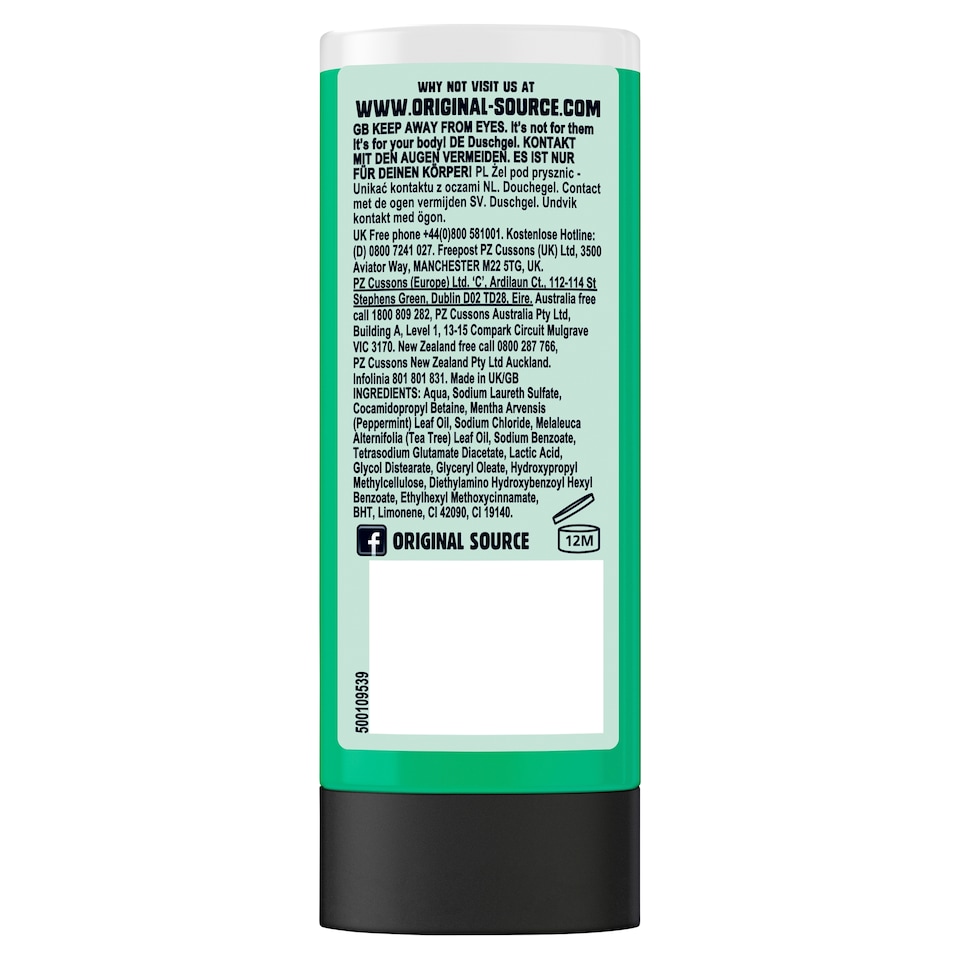 image 1 of Original Source Mint & Tea Tree Shower Gel 50Ml