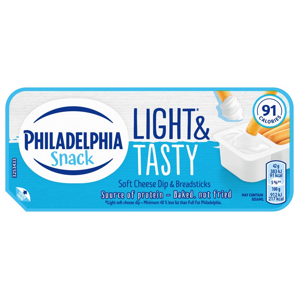 Philadelphia Light Low Fat Soft Cream Cheese Snacks 42G