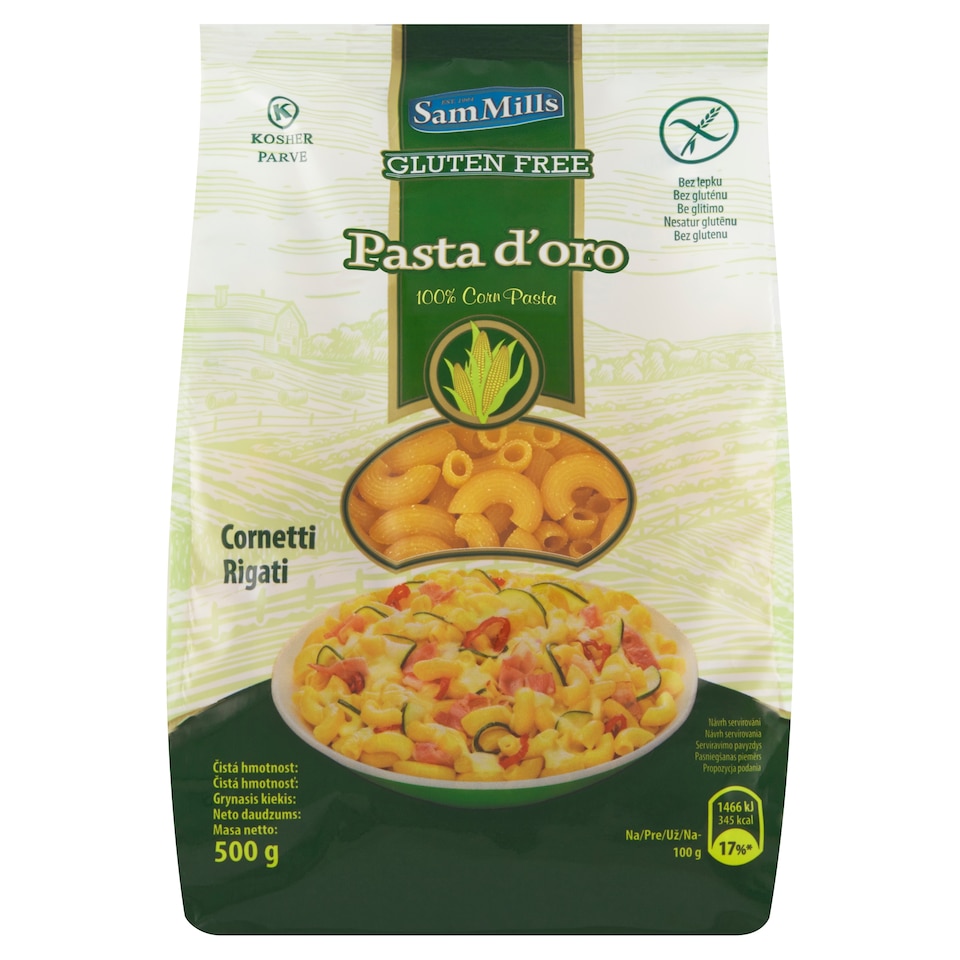 Sam Mills Pasta d'Oro Cornetti Rigati Gluten Free 500 g