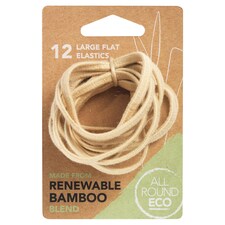 All Round Eco Large Flat Elastics - Blonde 12 Pack