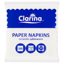 Clarina Papierové obrúsky 15 x 15 cm 200 ks