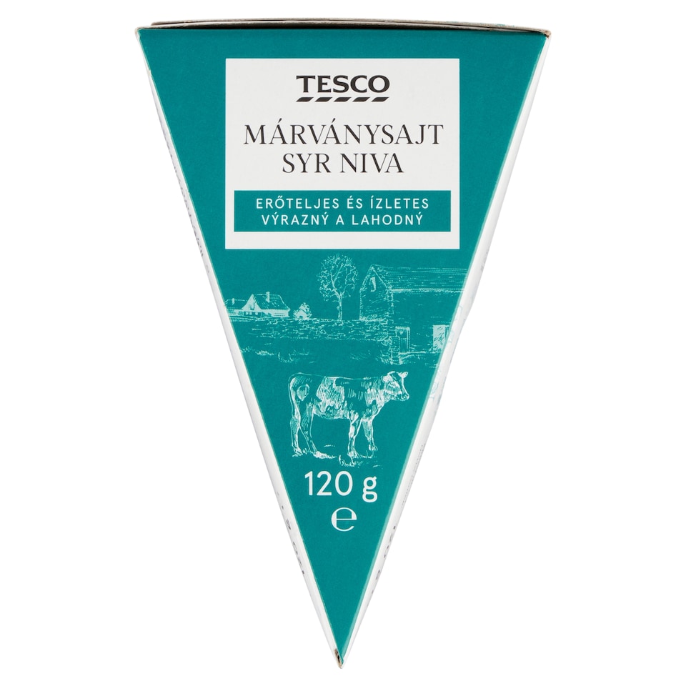 Tesco Polomäkký zrejúci plnotučný syr s modrozelenou plesňou vo vnútri 120 g