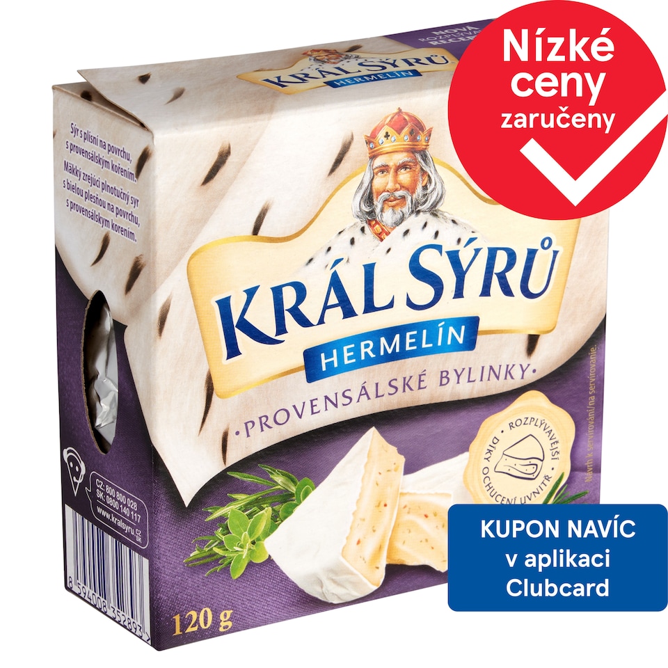 Král Sýrů Hermelín provensálské bylinky 120g
