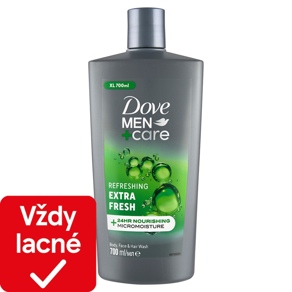 image 1 of Dove Men+Care Extra Fresh Shower Gel for Body, Face and Hair 700 ml