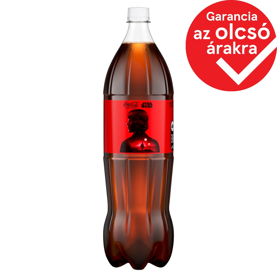 Coca-Cola zéró cukor colaízű energiamentes szénsavas üdítőital édesítőszerekkel 1,75 l