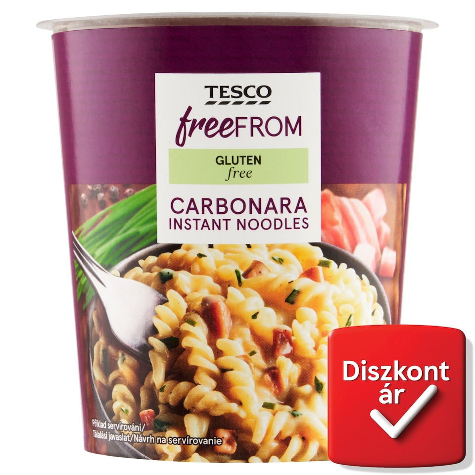 Tesco Free From Carbonara instant gluténmentes tésztakészétel 60 g