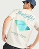 image 2 of F&F Pure Cotton Montpellier Oversized Fit T-Shirt in Ecru