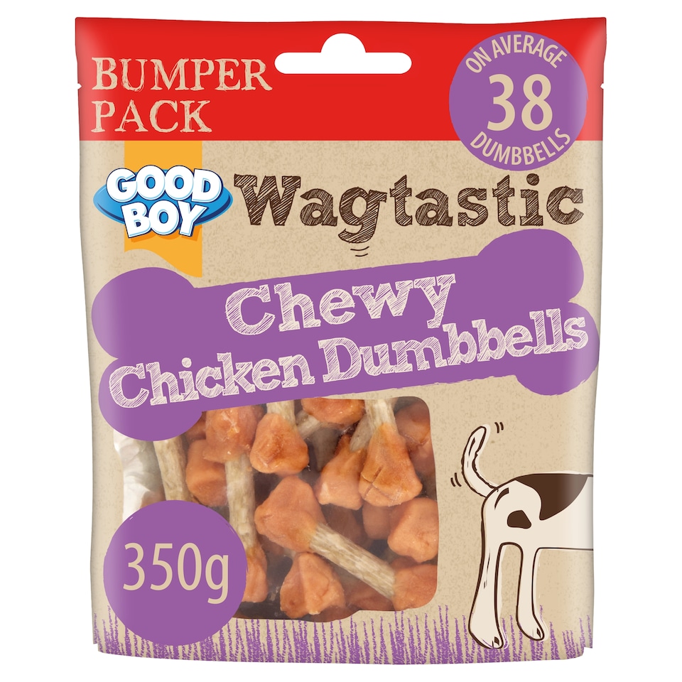 image 1 of Wagtastic Chicken Dumbbells Dog Chews 350G