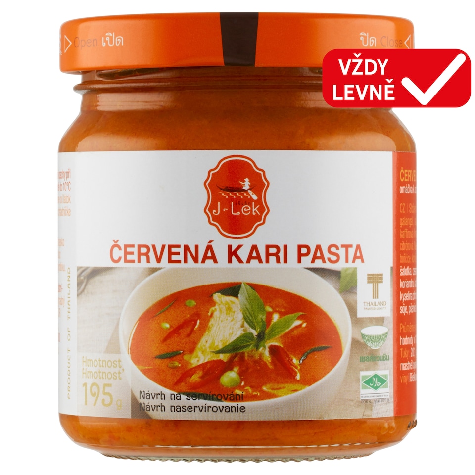 J-Lek Červená kari pasta 195g