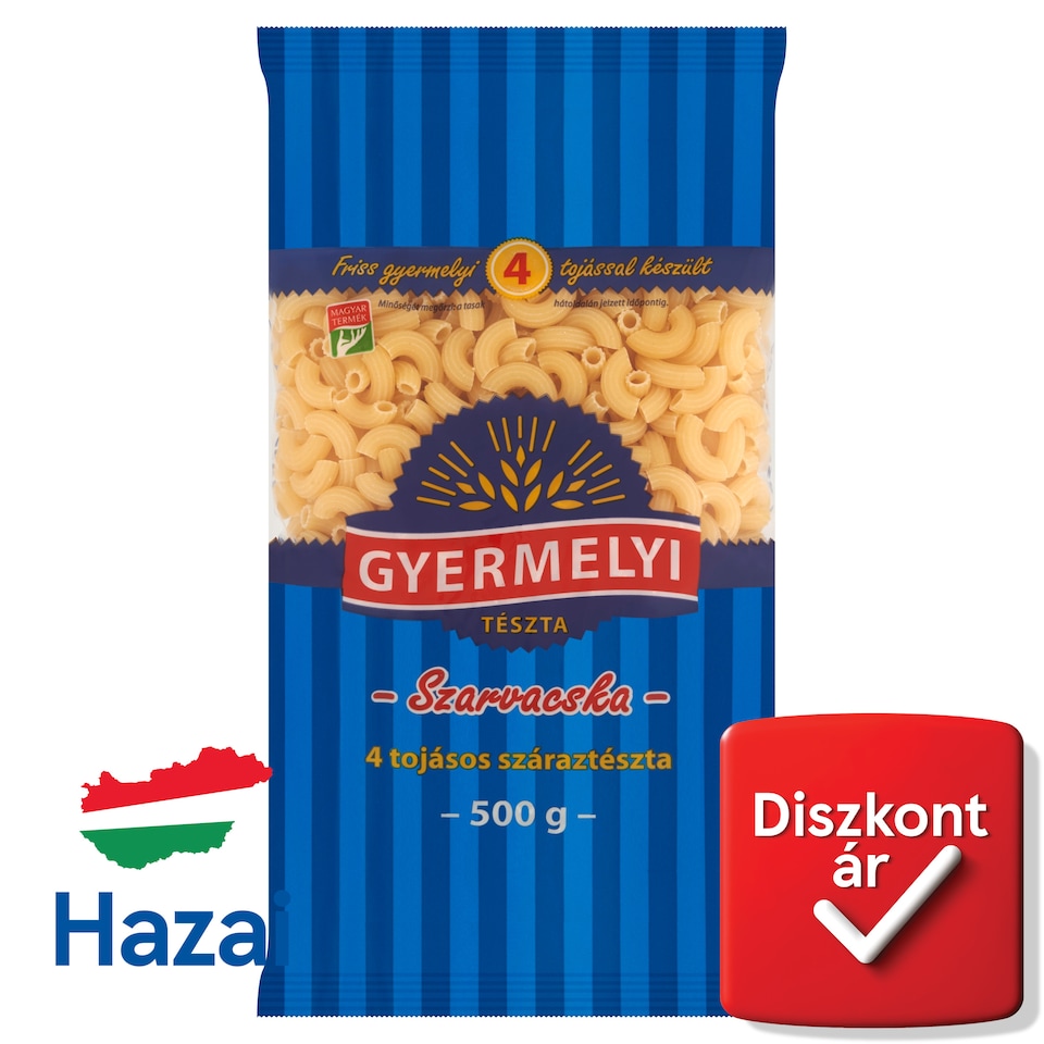Gyermelyi szarvacska 4 tojásos száraztészta 500 g