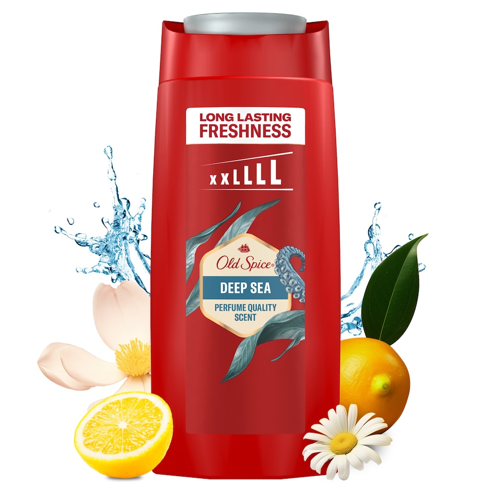 image 1 of Old Spice Deep Sea Men’s Shower Gel & Shampoo 675ml Multi-Use 3-in-1 Hair-Face-Body Wash