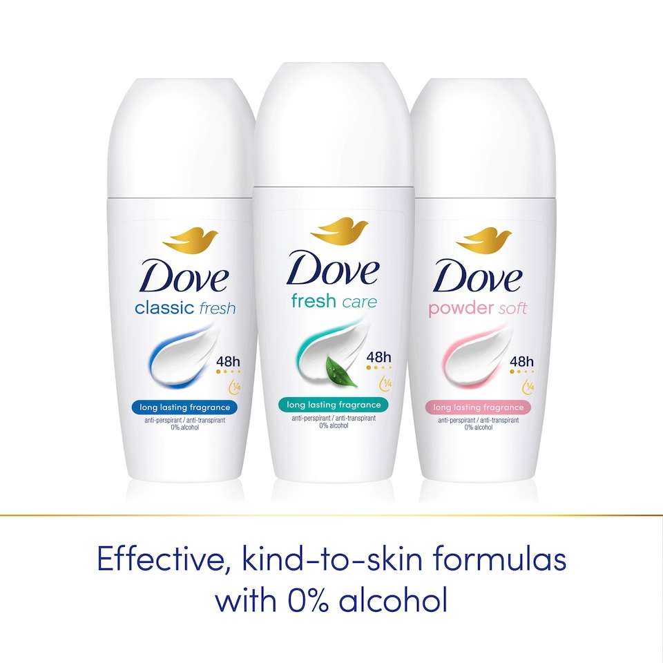 image 1 of Dove 48h Classic Antiperspirant Deodorant Roll On 50ml