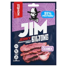 Jim Jerky Biltong sušené hovězí maso s příchutí česneku 20g
