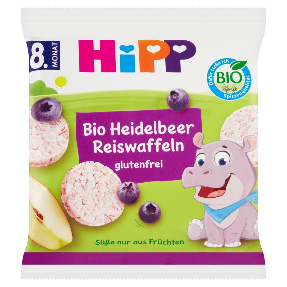 image 1 of HiPP Organic Blueberry Rice Wafers 30g