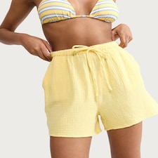 F&F Pure Cotton Double Cloth Shorts in Yellow