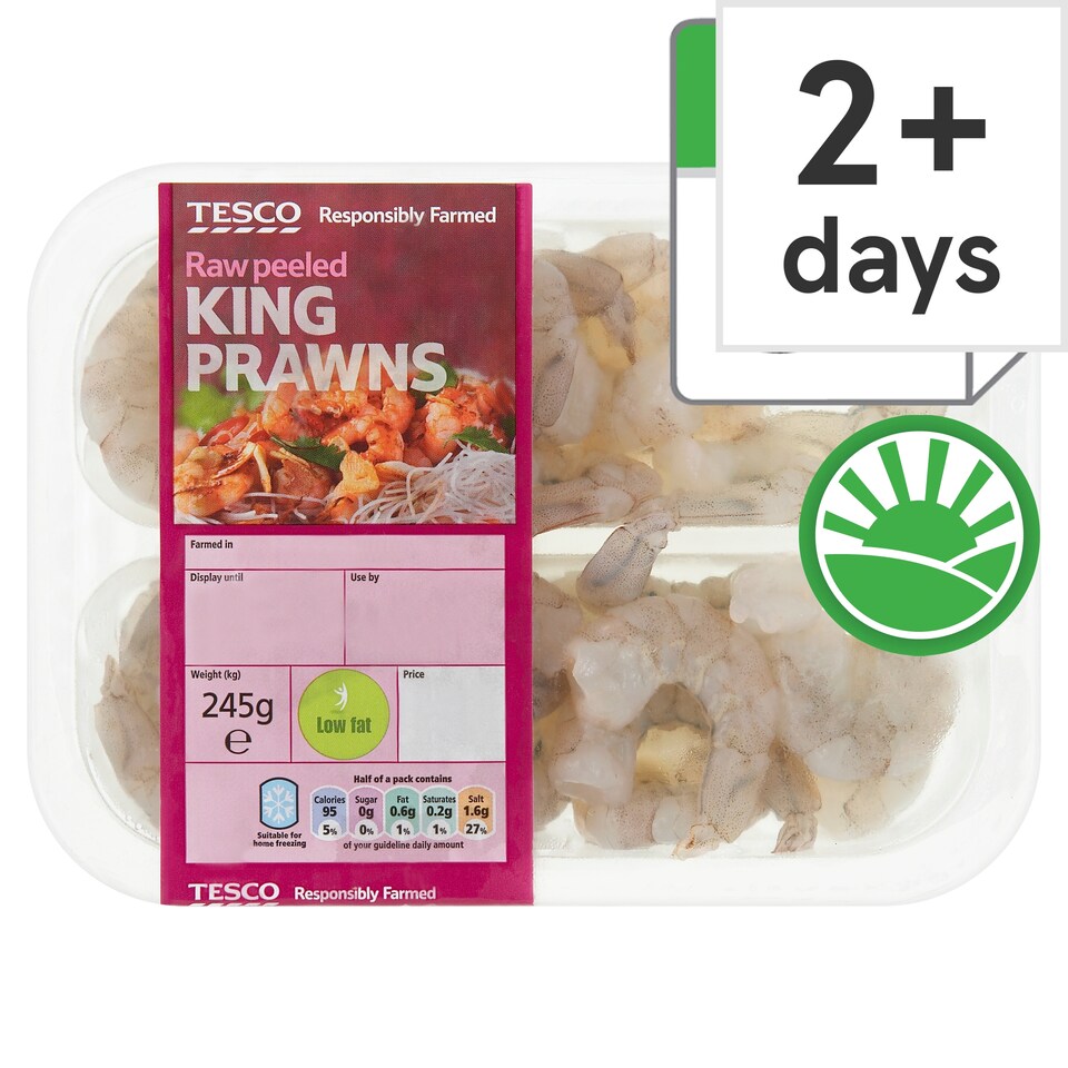 Tesco Raw King Prawns 165G