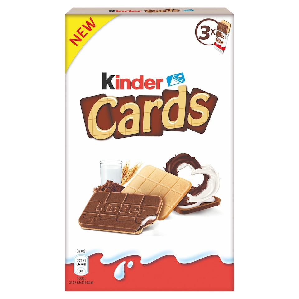 Kinder Cards Crispy Wafer with Milk and Cocoa Filling 76,8 g