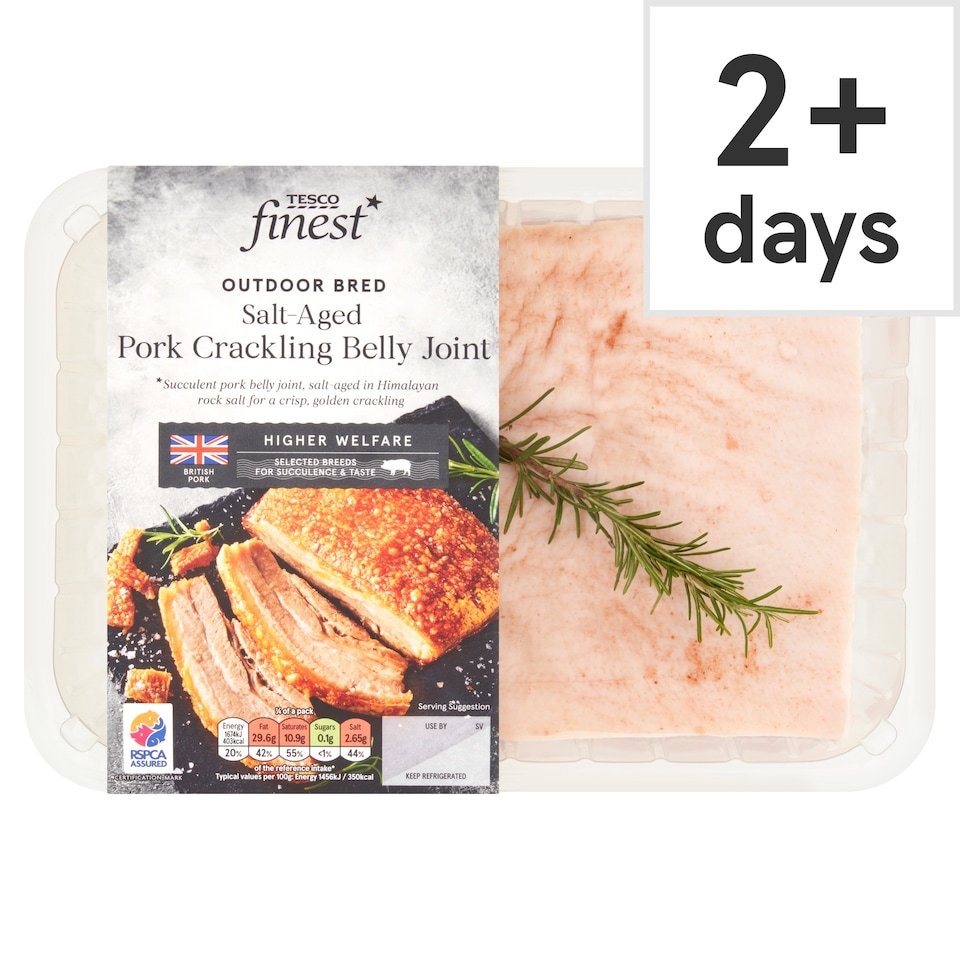 Tesco Finest Salt Aged Pork Belly Joint 709G