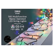 Tesco 500 Multifunction Multicoloured Christmas Tree Lights