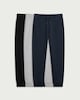 image 4 of F&F Boys 3-Pack Cotton Rich Cuffed Joggers in Black