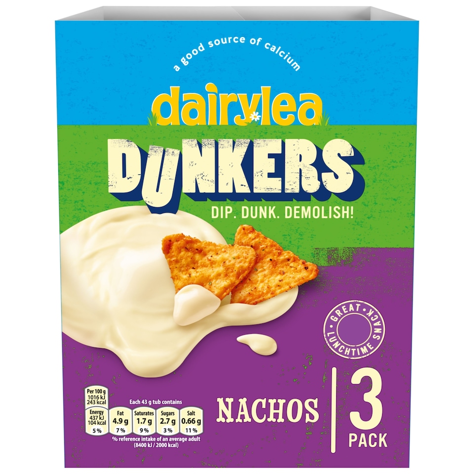 image 1 of Dairylea Dunkers Nacho Cheese Snacks 3 x 43g